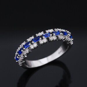 🍁 Dainty Gems Full Around Zircon Trendy Eternity Fashion Rings for Women, PD460
